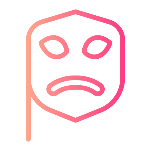 máscara triste Generic gradient outline icono