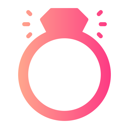 diamentowy pierścionek Generic gradient fill ikona