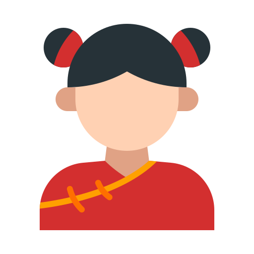中国人女性 Generic color fill icon