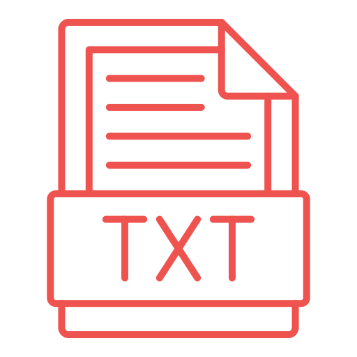 txt Generic color outline icon