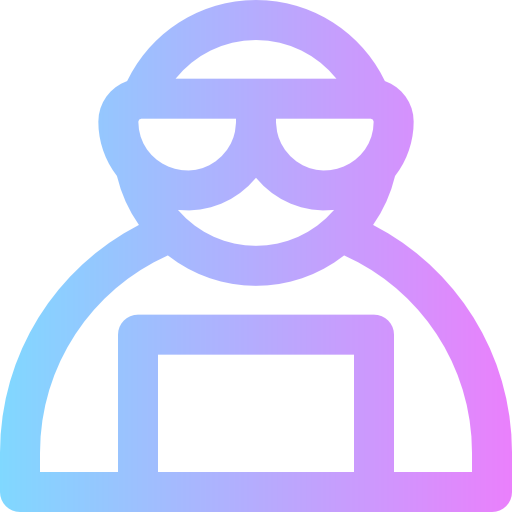 programista Super Basic Rounded Gradient ikona