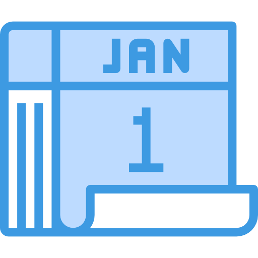 Calendar itim2101 Blue icon