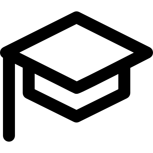birrete Super Basic Rounded Lineal icono