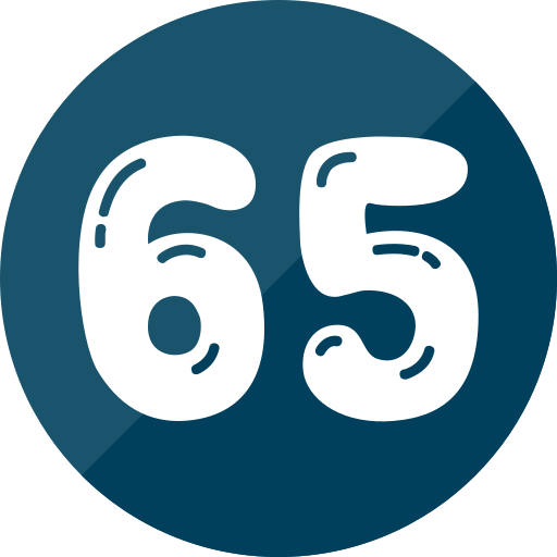 Sixty five Generic color fill icon