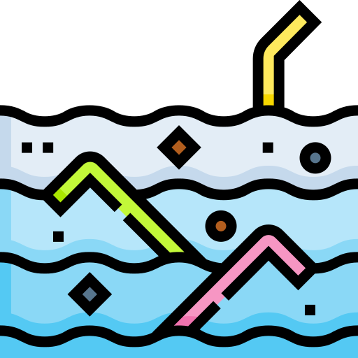 Sea pollution Detailed Straight Lineal color icon