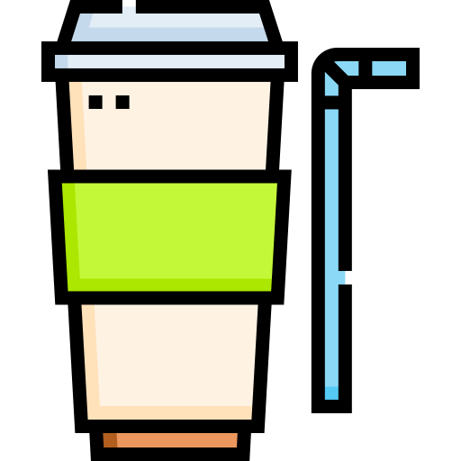 Cup Detailed Straight Lineal color icon