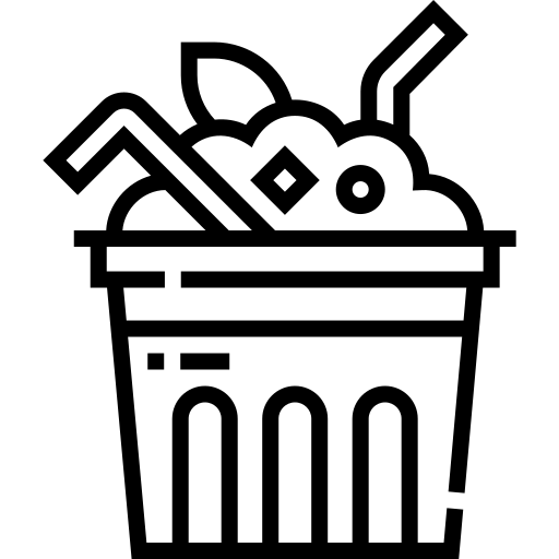 cestino Detailed Straight Lineal icona