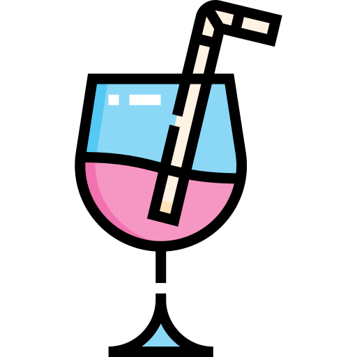 copa de vino Detailed Straight Lineal color icono