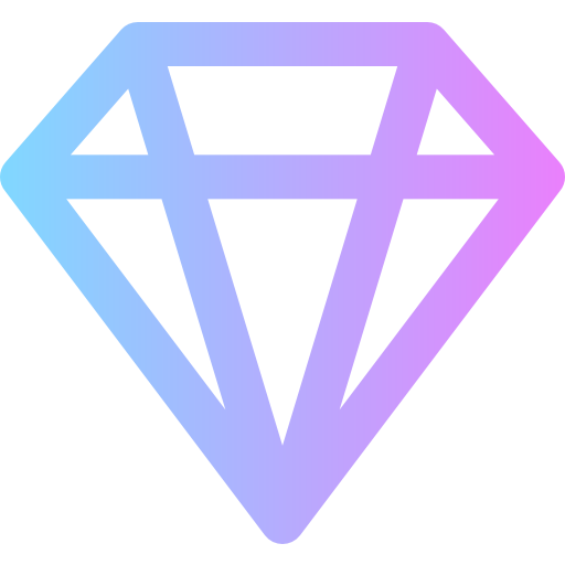 Diamond Super Basic Rounded Gradient icon