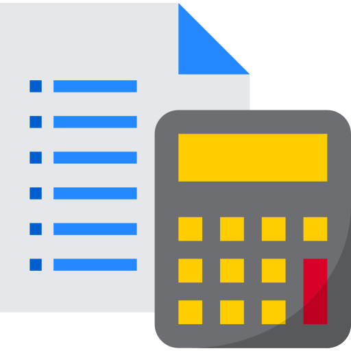 kalkulator srip Flat ikona