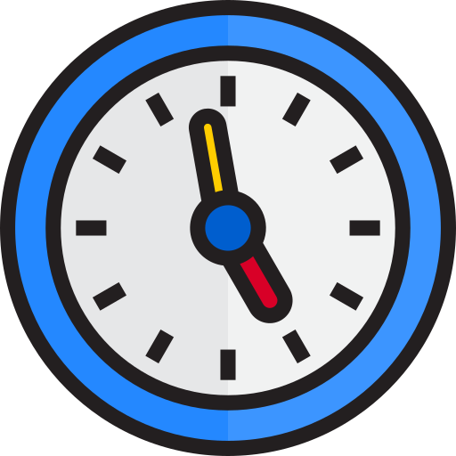reloj srip Lineal Color icono