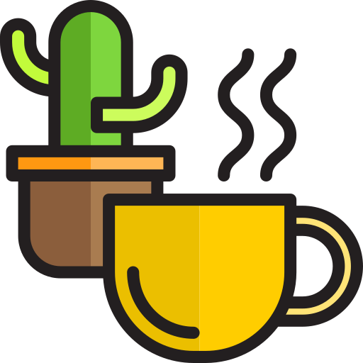 커피 컵 srip Lineal Color icon