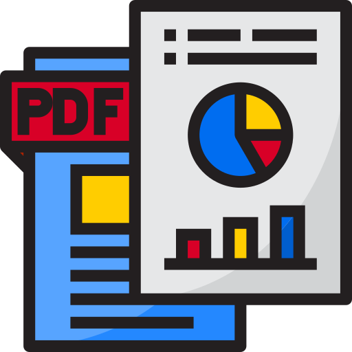 pdf srip Lineal Color icono