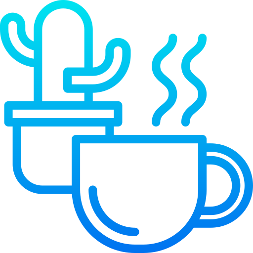 taza de café srip Gradient icono