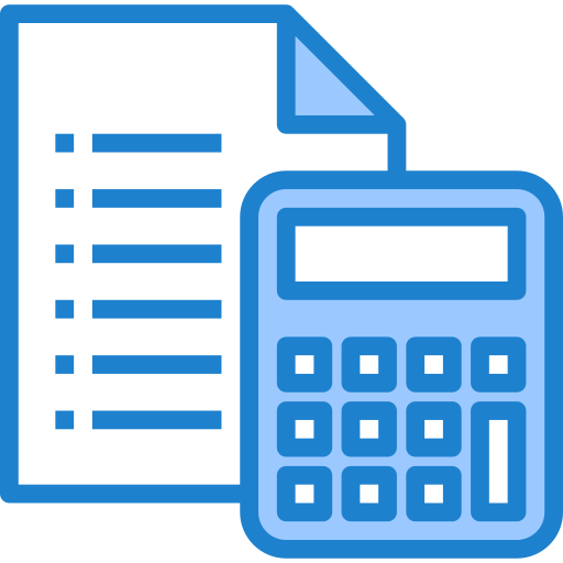 Calculator srip Blue icon