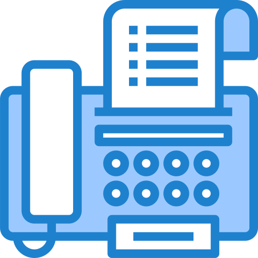 Fax srip Blue icon