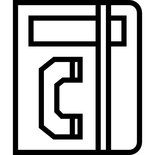 directorio telefónico srip Lineal icono