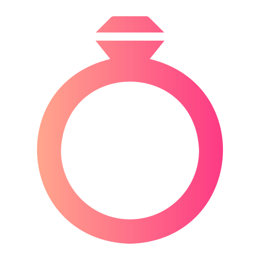 pierścionek zaręczynowy Generic gradient fill ikona