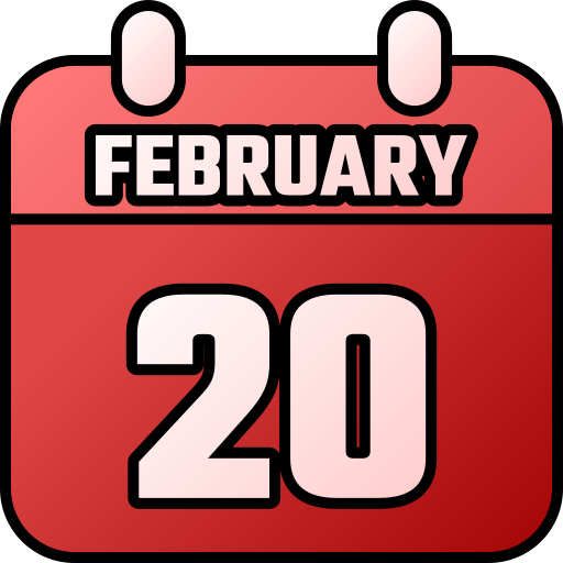 February Generic gradient lineal-color icon