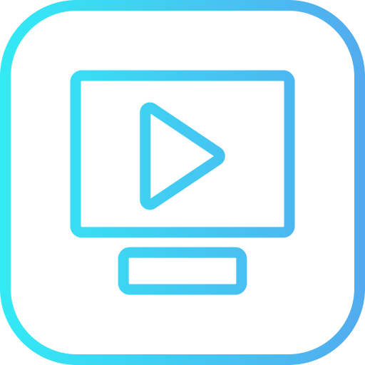 video Generic gradient outline icon