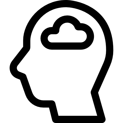 nube Basic Rounded Lineal icono