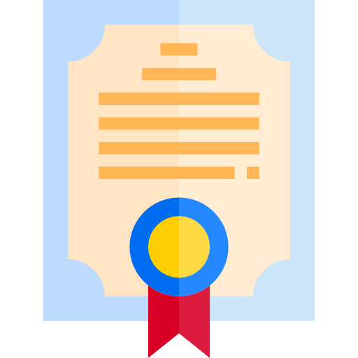 certificato srip Flat icona