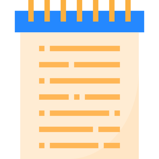 notatnik srip Flat ikona
