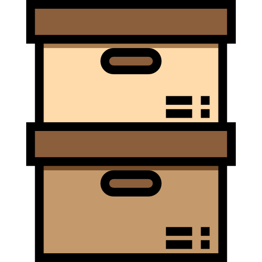 Boxes srip Lineal Color icon