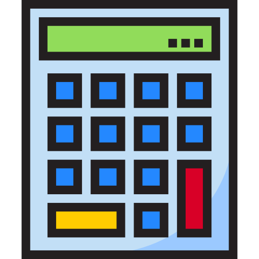 kalkulator srip Lineal Color ikona