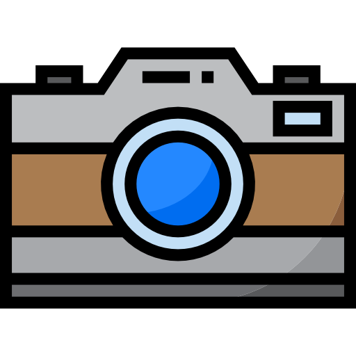 kamera srip Lineal Color ikona