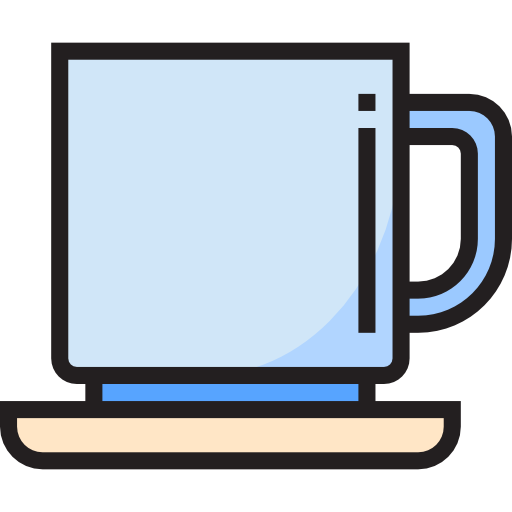 taza de café srip Lineal Color icono
