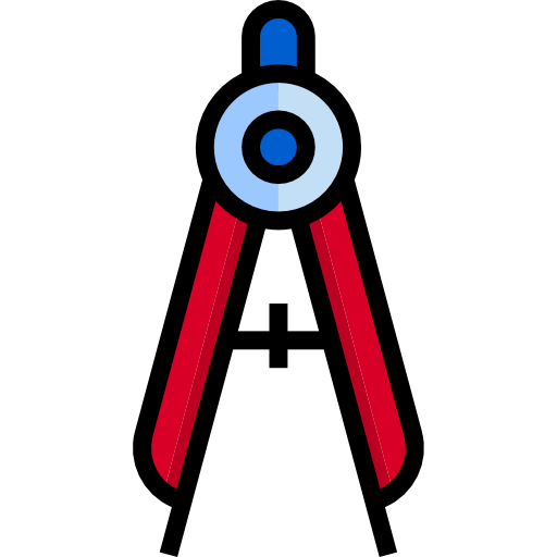 kompas srip Lineal Color ikona