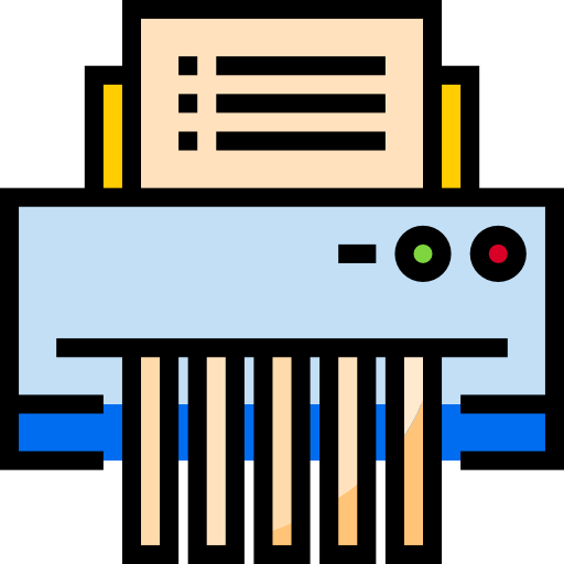 aktenvernichter srip Lineal Color icon