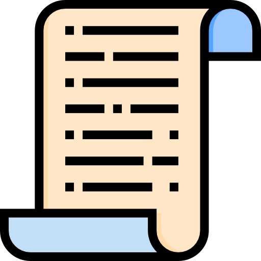 書類 srip Lineal Color icon