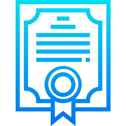 Certificate srip Gradient icon