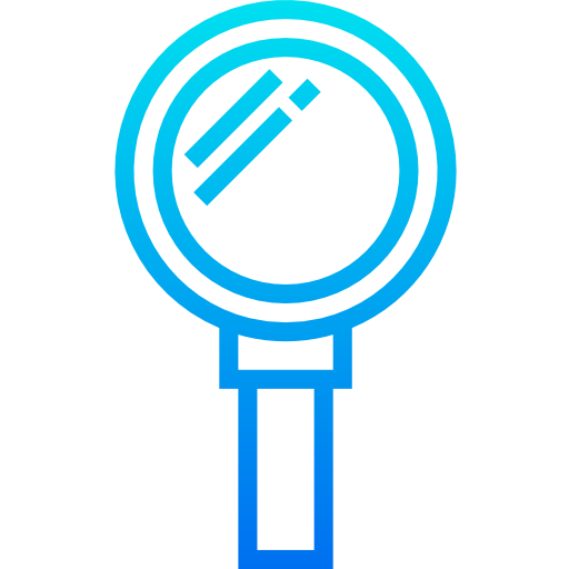 Magnifying glass srip Gradient icon