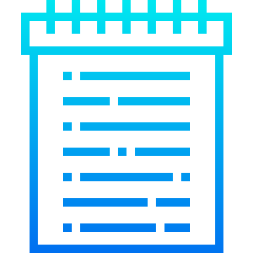 bloc-notes srip Gradient Icône