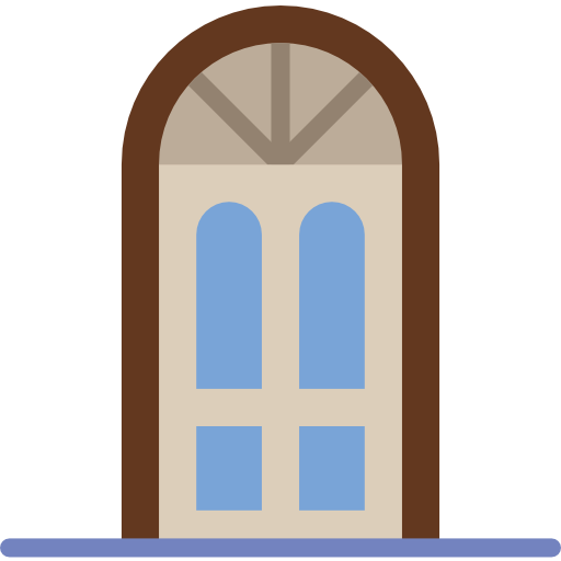 puerta prettycons Flat icono