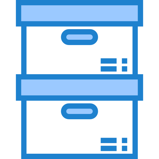 Boxes srip Blue icon