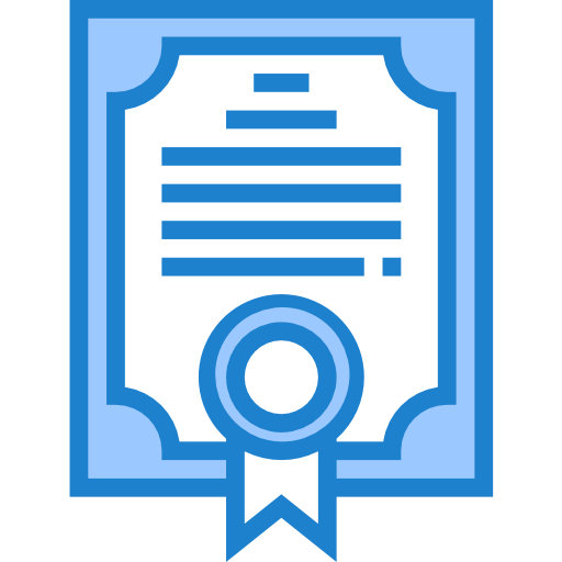 certificado srip Blue icono