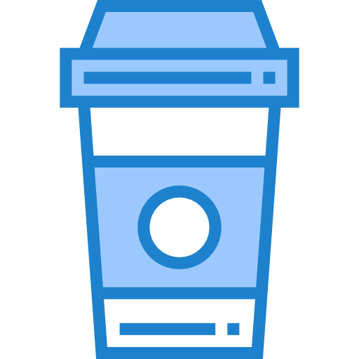 커피 컵 srip Blue icon