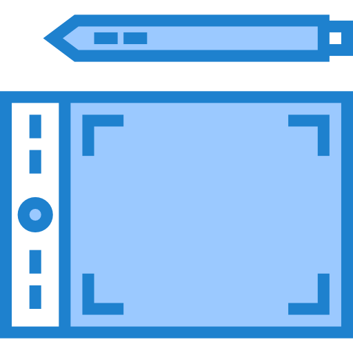 tablet gráfico srip Blue Ícone
