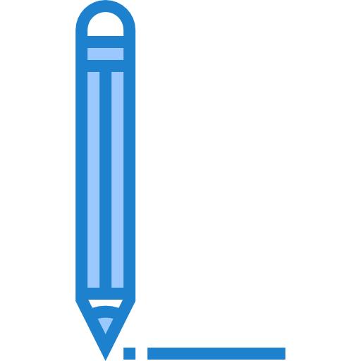 Pencil srip Blue icon