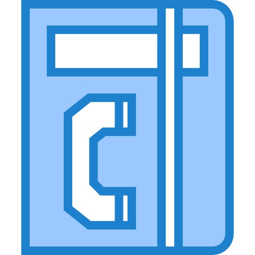 Phone book srip Blue icon