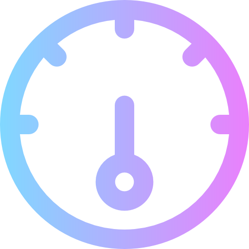 Speedometer Super Basic Rounded Gradient icon