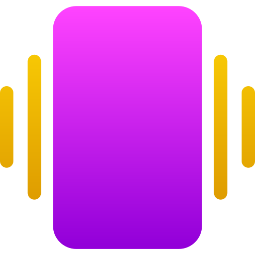 vibración móvil Generic gradient fill icono