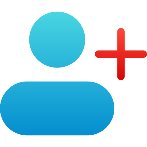 友人を追加する Generic gradient fill icon