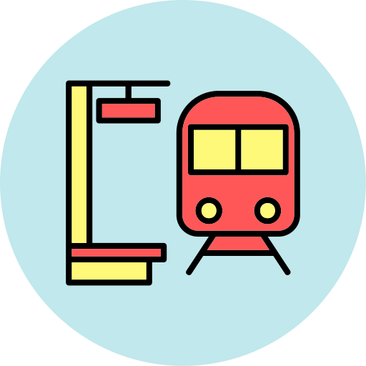 Железнодорожная станция Generic color lineal-color иконка