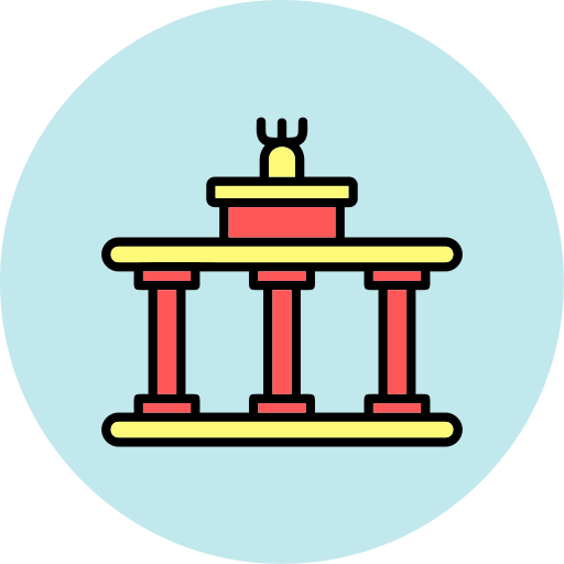 brama brandenburska Generic color lineal-color ikona