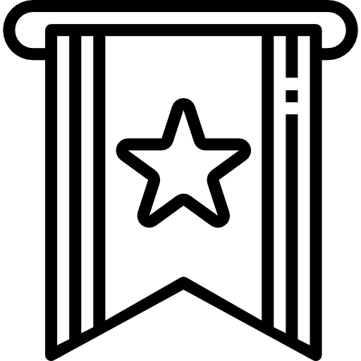 bandiera srip Lineal icona